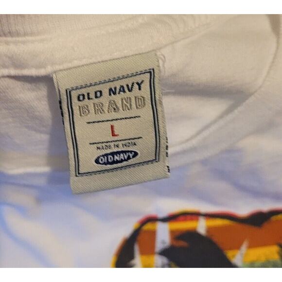 Old Navy Vintage Bull T-Shirt Large White - Picture 5 of 8